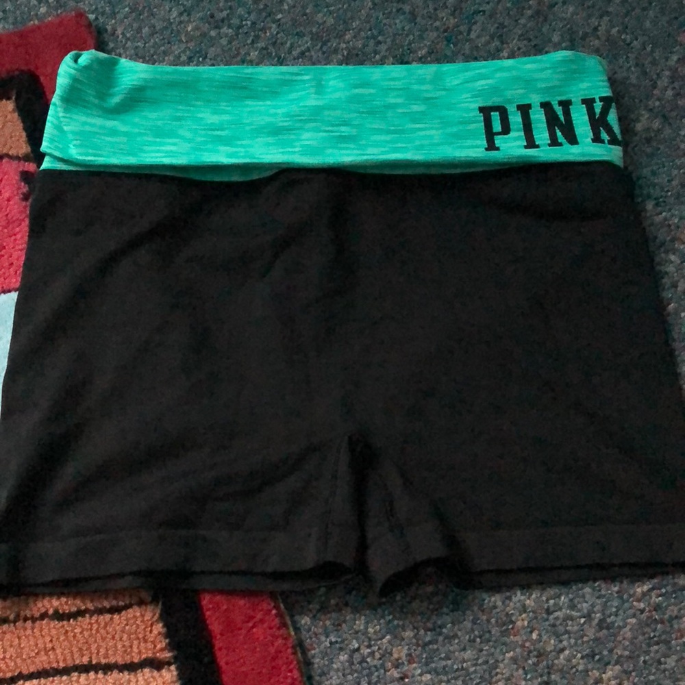 Pink spandex shorts